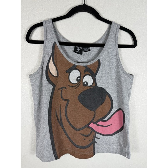 Vintage Scooby Doo Warner Brothers Crop Top Tank‎ Grey Ladies Size Medium - Picture 5 of 7